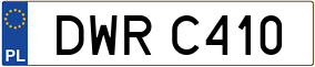 Trailer License Plate